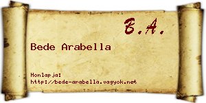 Bede Arabella névjegykártya